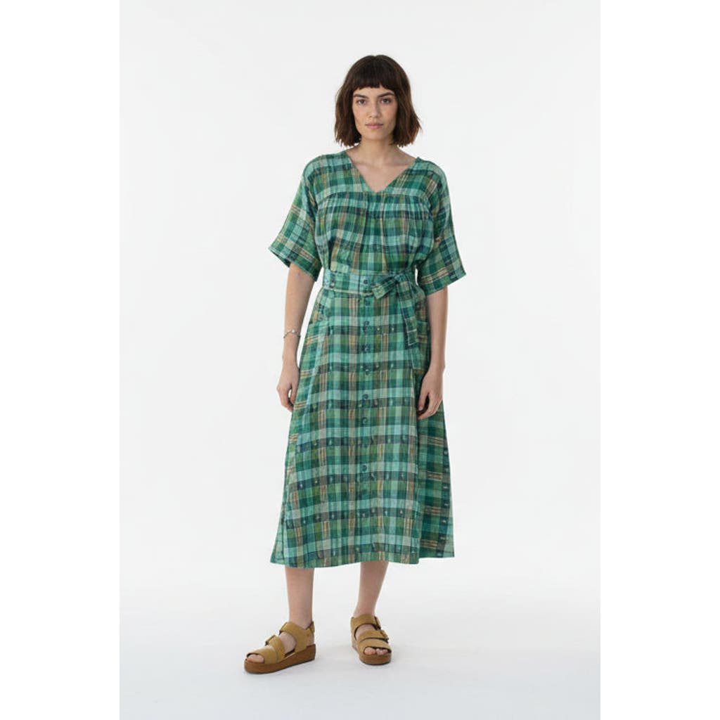 Ace & Jig Gertie Skirt Button Front Midi Skirt In Green