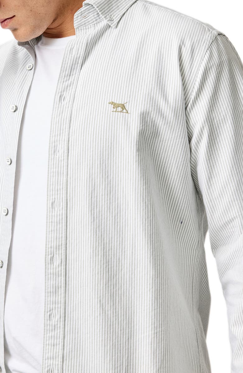 Rodd & Gunn Oxford Lakeside Stripe Sports Fit Shirt, Alternate, color, Khaki
