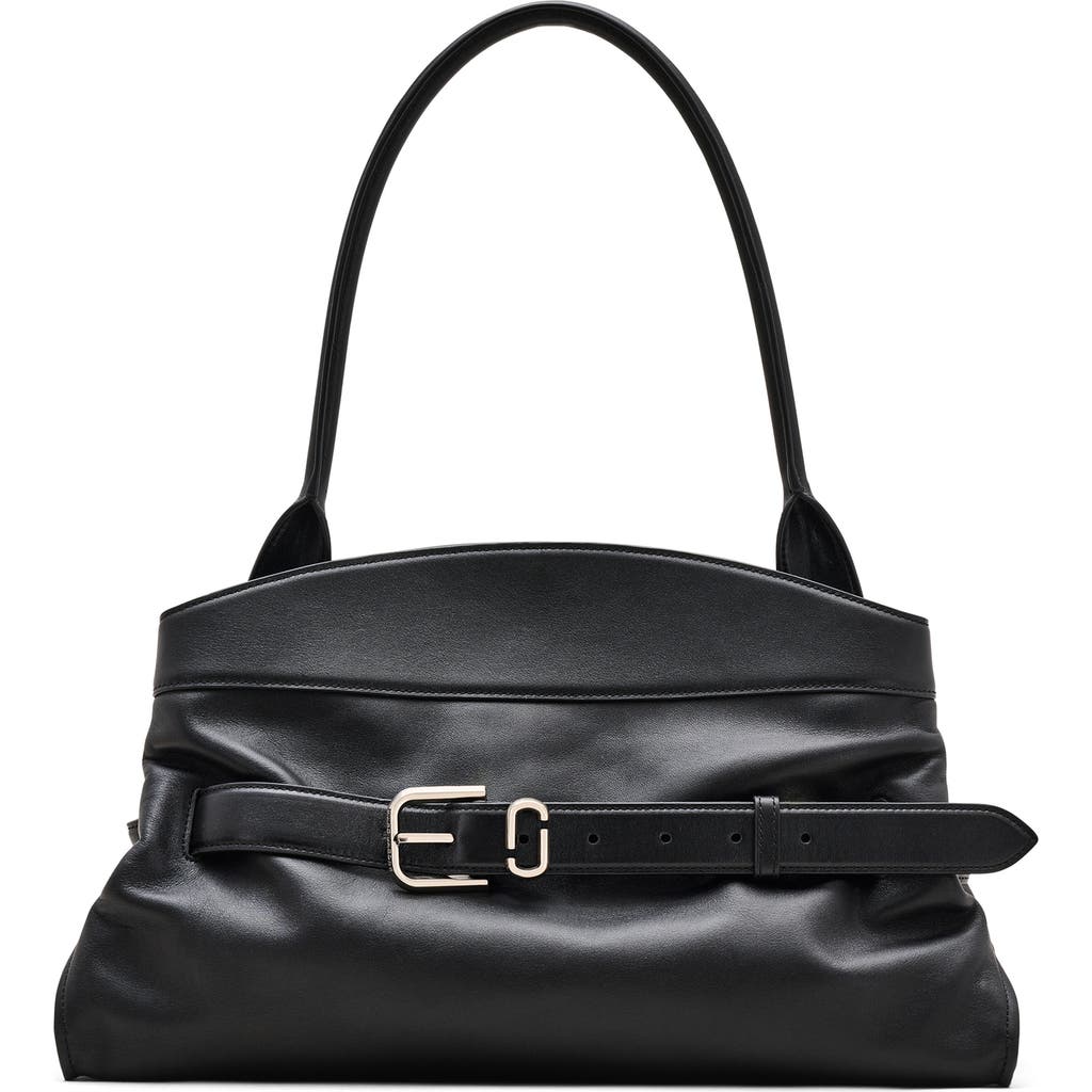 Marc Jacobs The Satchel Leather Shoulder Bag In Black