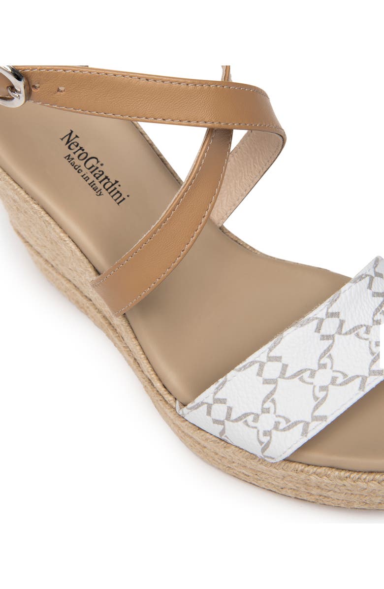 NeroGiardini Logo Espadrille Wedge Sandal, Alternate, color,