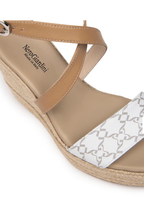 Nerogiardini Logo Espadrille Wedge Sandal