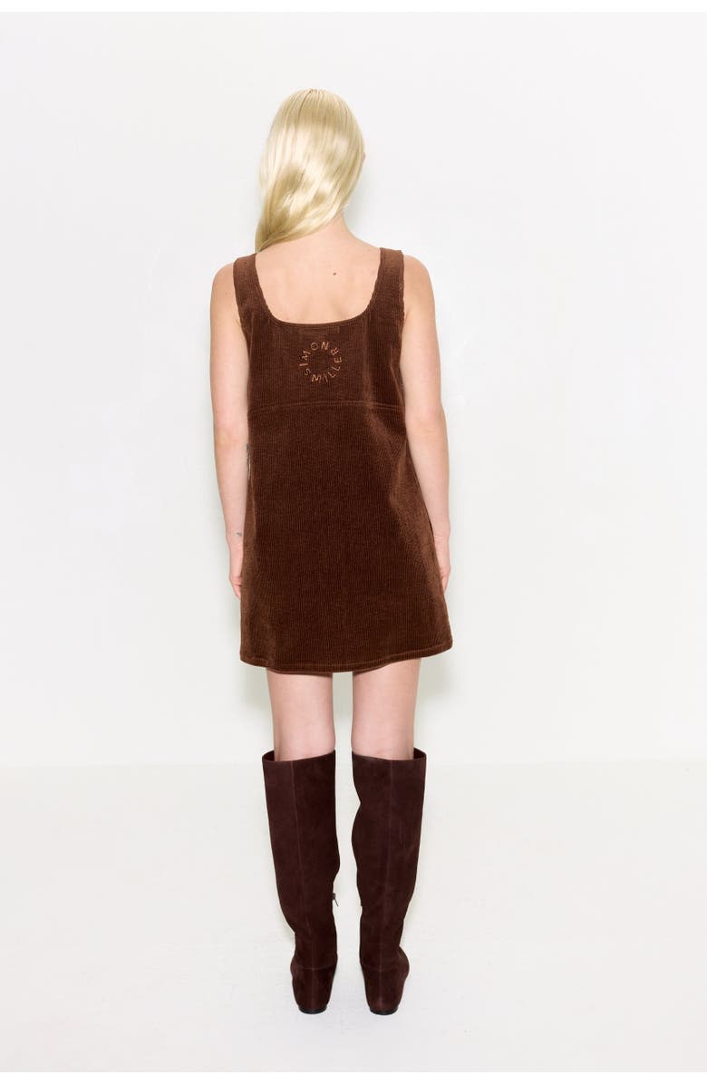 SIMONMILLER Sahara Corduroy Mini Dress, Alternate, color, Choco Brown