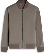 Bugatchi Soft Touch Knit Reversible Bomber Jacket