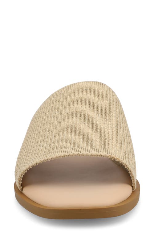 Journee Collection Prisilla Slide Sandal In Champagne