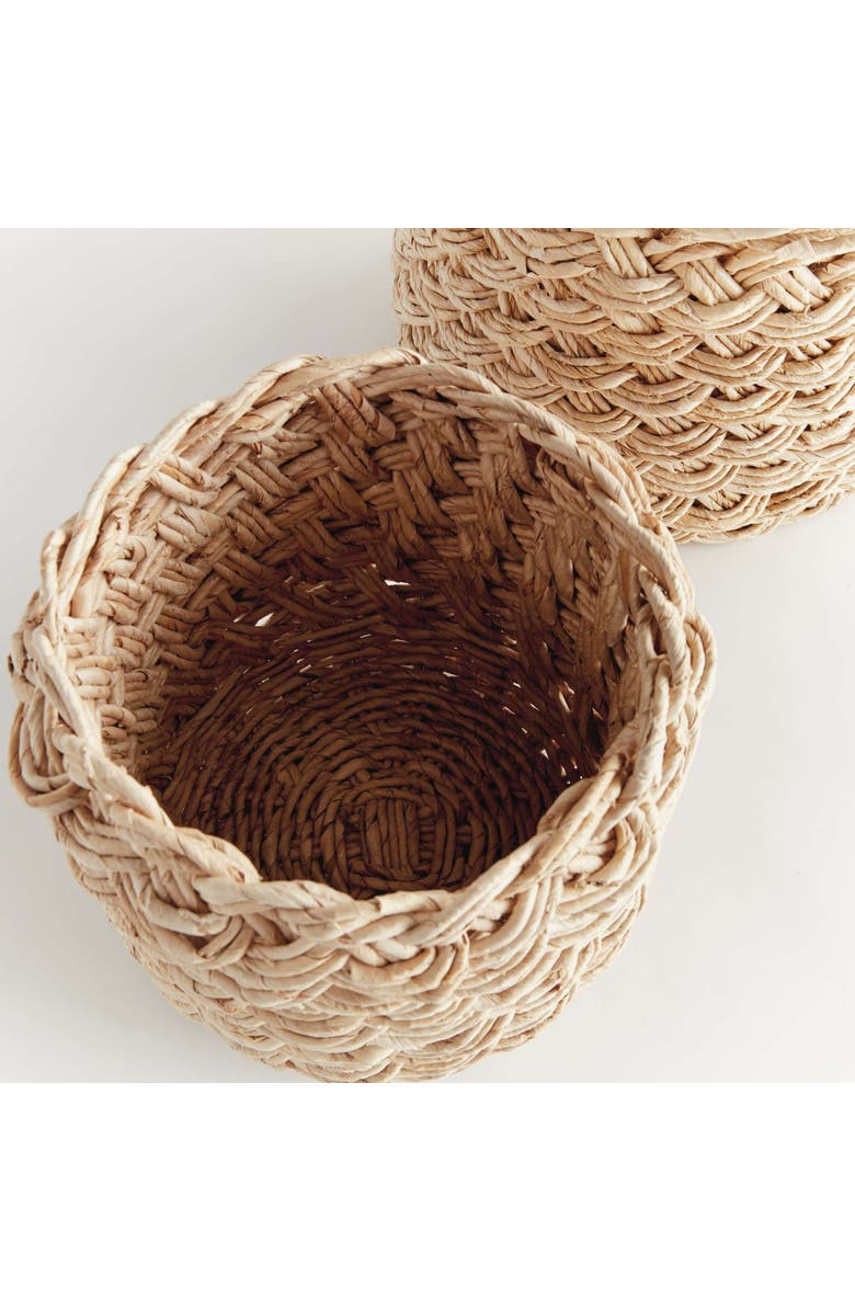 Napa Home & Garden Abaca French Braid Storage Baskets Round Set Of 2, Alternate, color, 