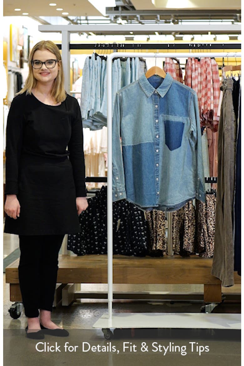 Dalma Colorblock Denim Button-Up Shirt video