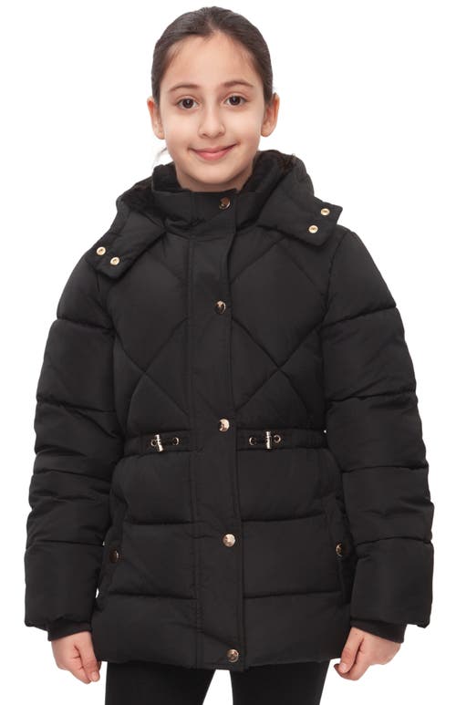 Rokka&rolla Kids' Timeless Quilted Coat In Black