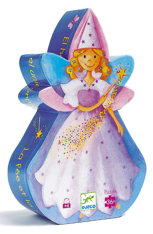 Djeco Silhouette Puzzles The Fairy and the Unicorn 36-Piece Puzzle in Purple  product