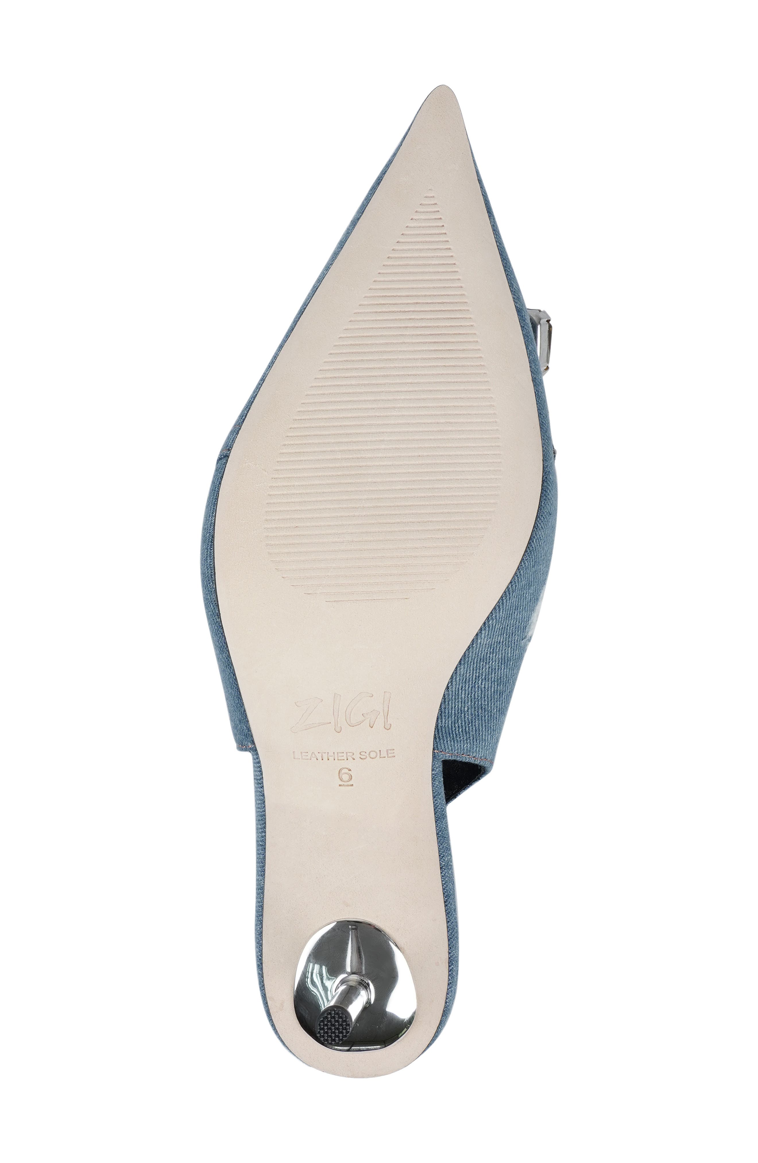 ZIGI Rossy Pointed Toe Slingback Pump, Alternate, color, Denim