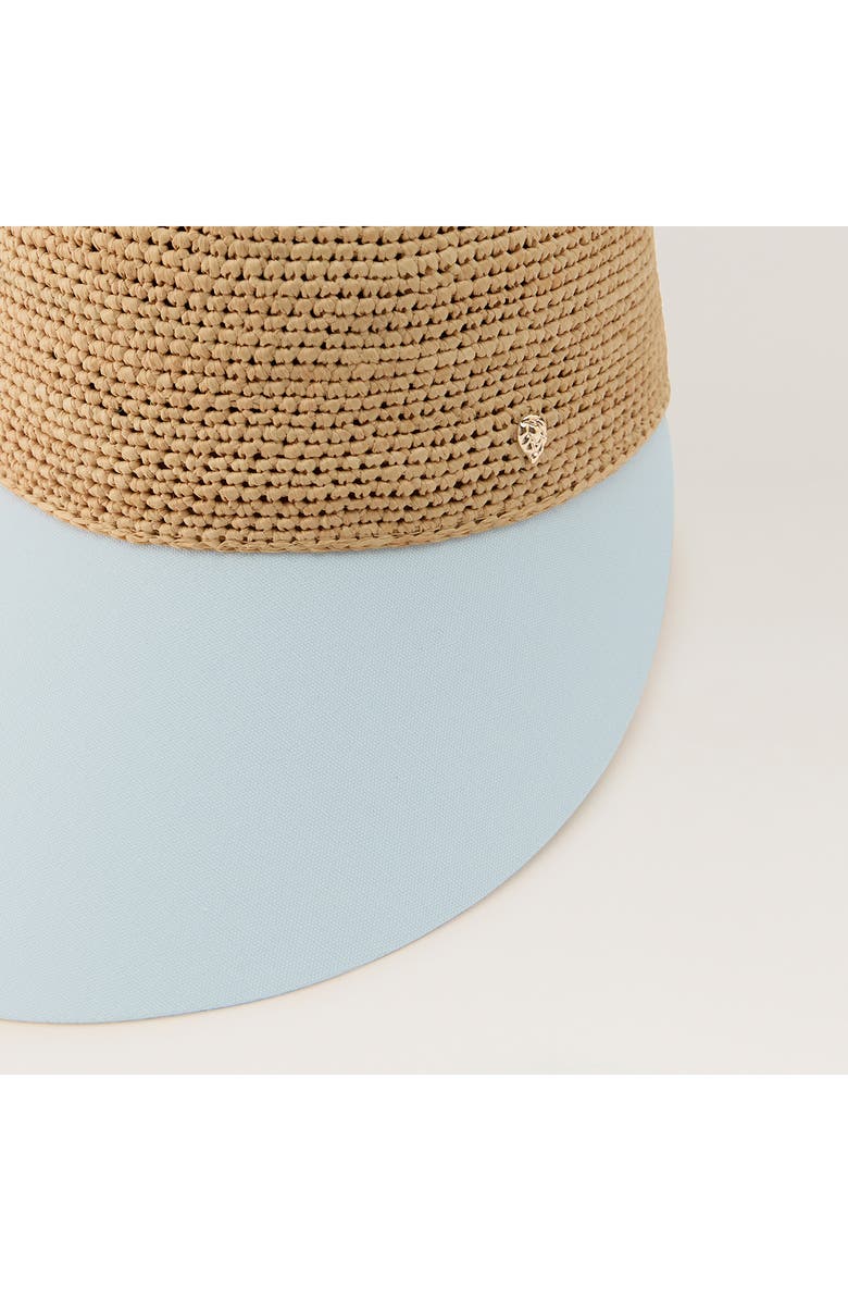 Helen Kaminski Raffia & Cotton Baseball Cap, Alternate, color, Natural/ Breeze