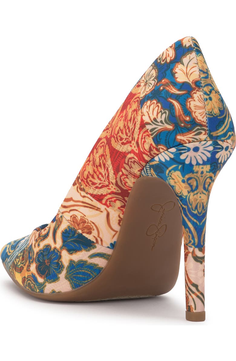 Jessica Simpson Cassani Pointy Toe Pump, Alternate, color, Blue/ Red Multi