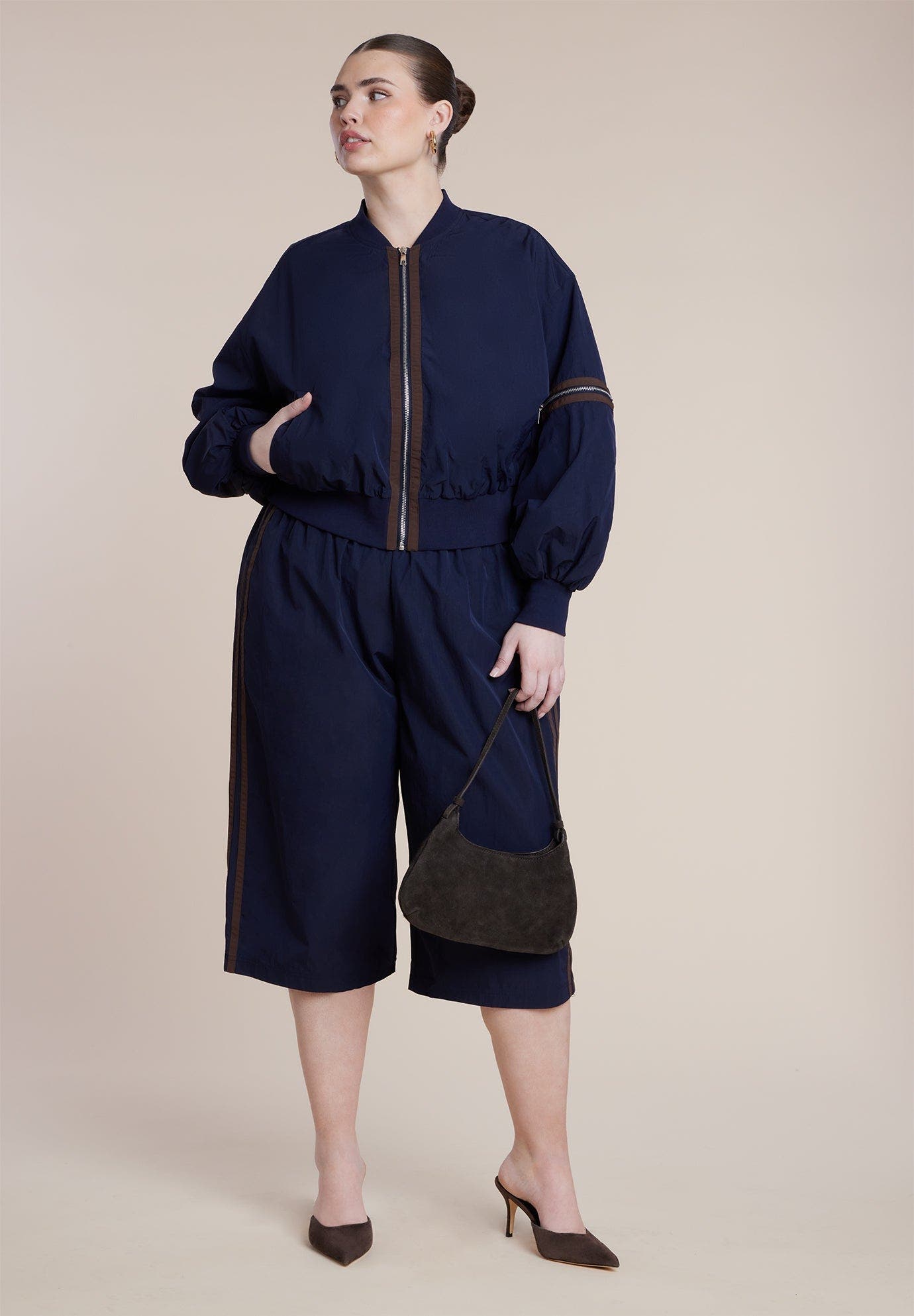 Nylon Side Stripe Culotte