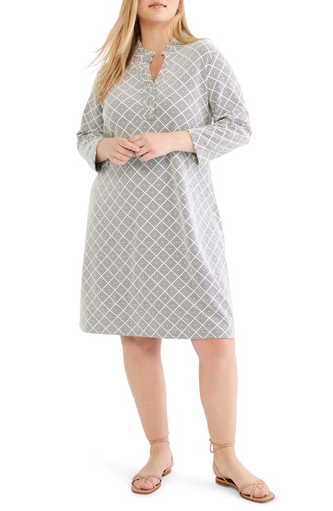 Clementine Diamond Print Sheath Dress (Plus)