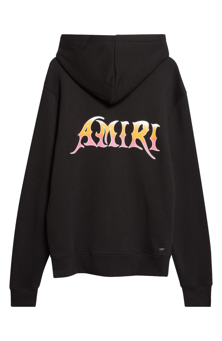 AMIRI MA Surf Regular Fit Cotton Hoodie, Alternate, color, Black