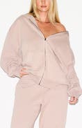 SKIMS Boxy Zip-Up Fleece Hoodie