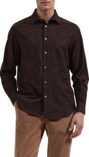 Bugatchi Julian Shaped Long Sleeve Cotton Shirt