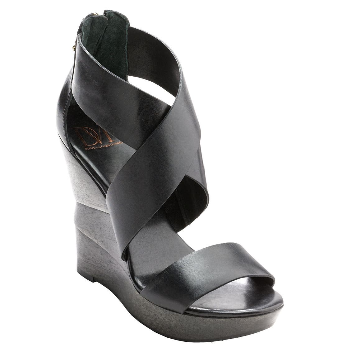 Diane von Furstenberg 'Opal' Wedge Sandal, Main, color, 