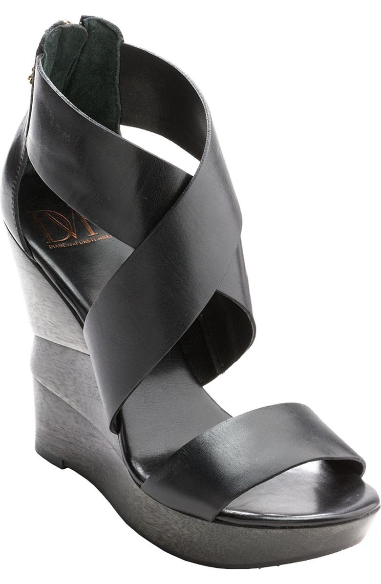 Diane von Furstenberg 'Opal' Wedge Sandal, Main, color,