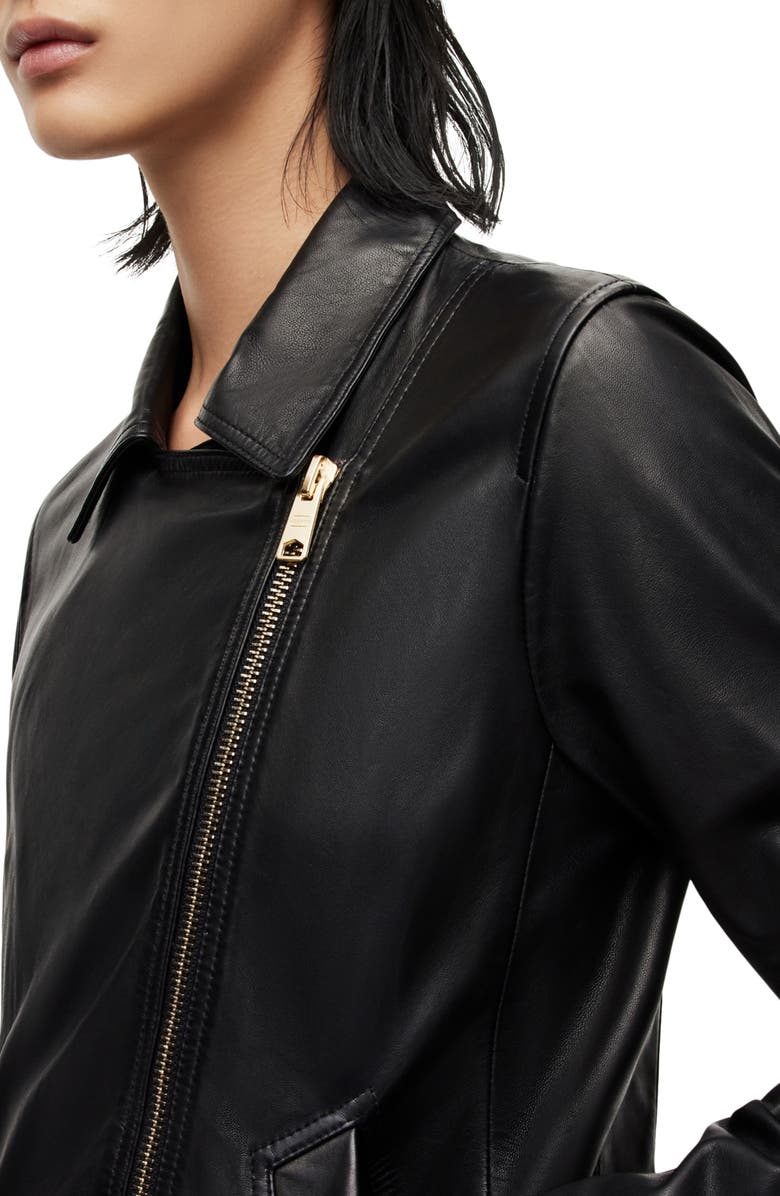 AllSaints Vela Leather Biker Jacket, Alternate, color,