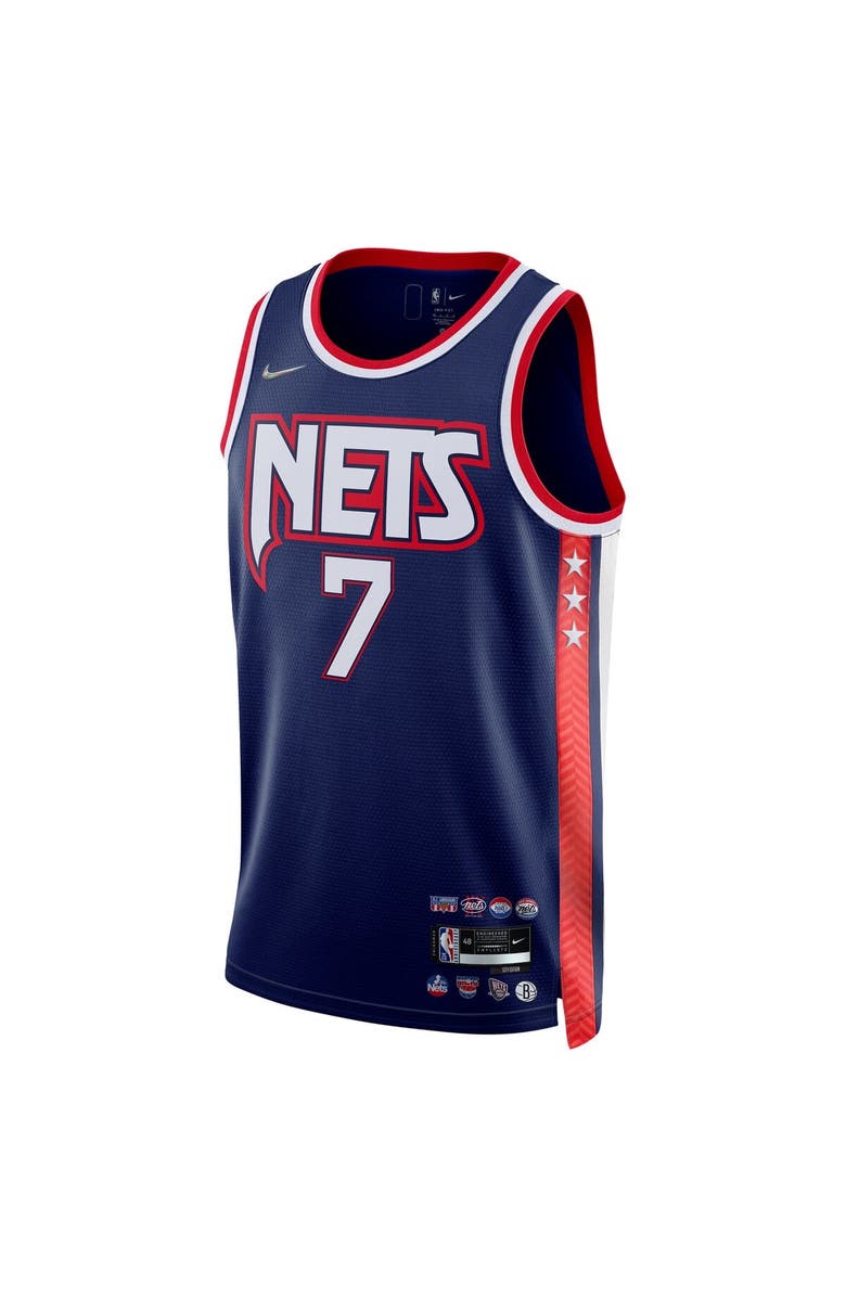 Nike Men's Nike Kevin Durant Navy Brooklyn Nets 2021/22 Swingman Jersey - City Edition, Alternate, color, 