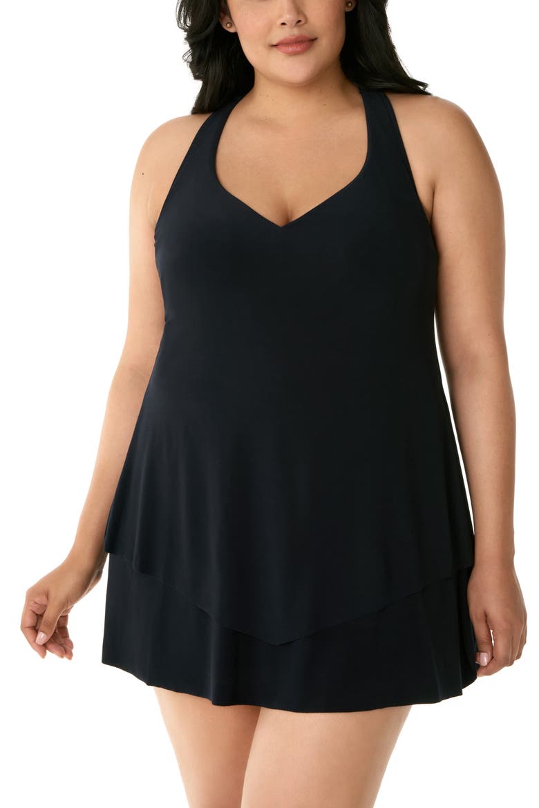Taylor Tankini Top, Main, color, BLACK