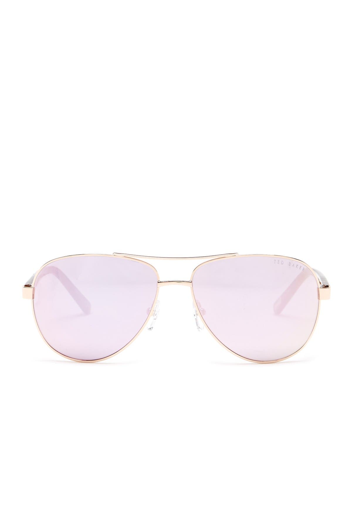 Ted Baker London 57mm Metal Frame Aviator Sunglasses