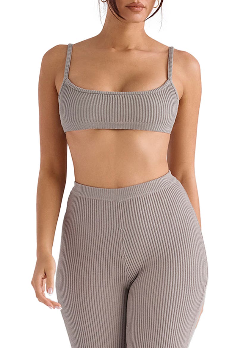 Mischa Rib Bralette, Main, color, TAUPE