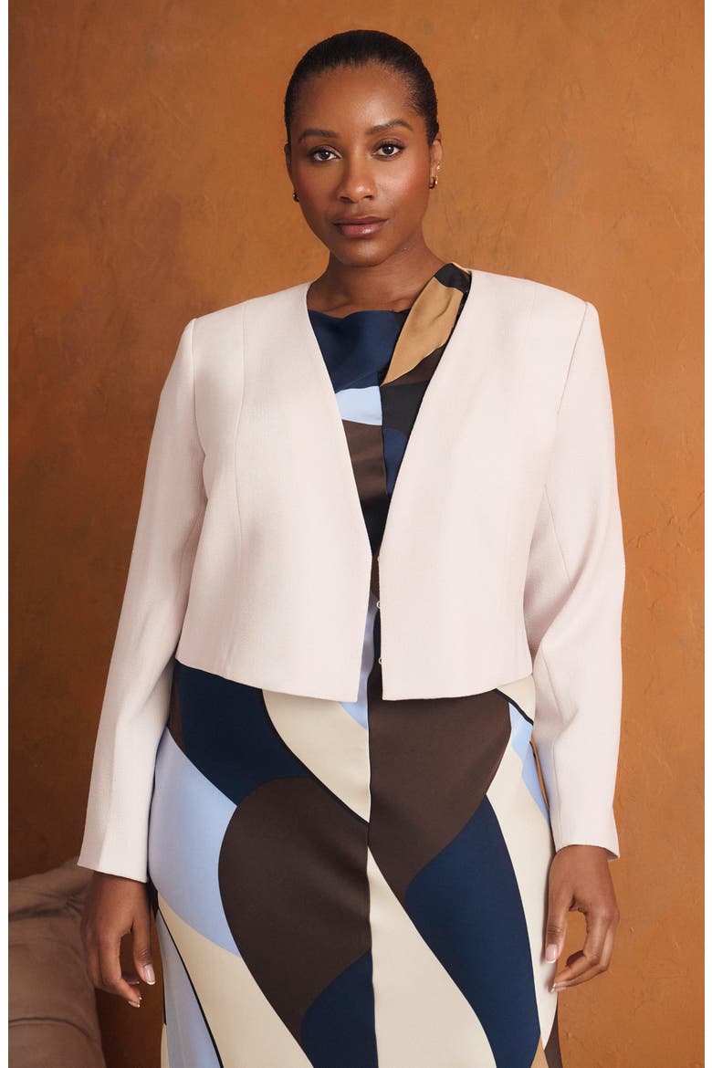 Billie Crop Jacket, Alternate, color, OYSTER