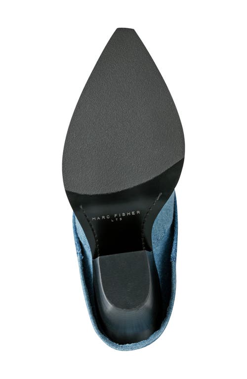 Marc Fisher Ltd Harlo Foldover Shaft Pointed Toe Boot In Dark Blue