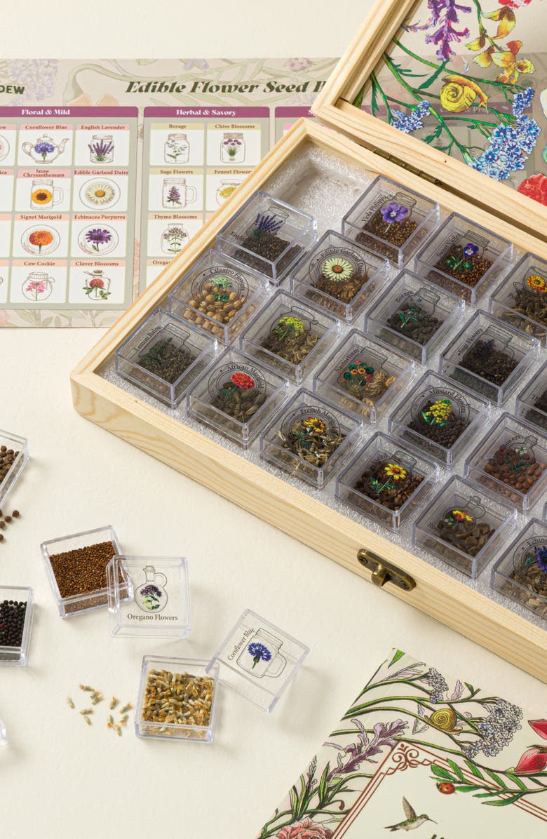 Uncommon Goods Edible Flower Seed Bank & Almanac Gift Set, Alternate, color, Multi