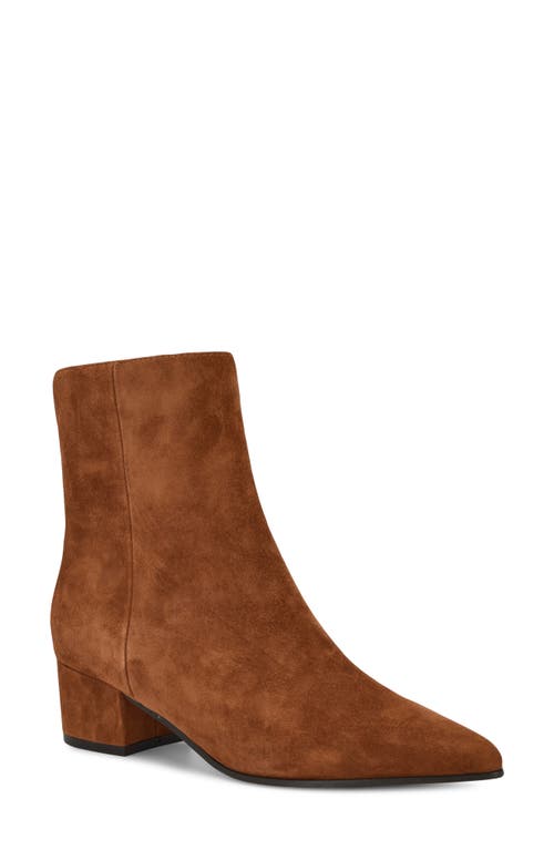 Nine West Maribu Pointed Toe Bootie In Brown