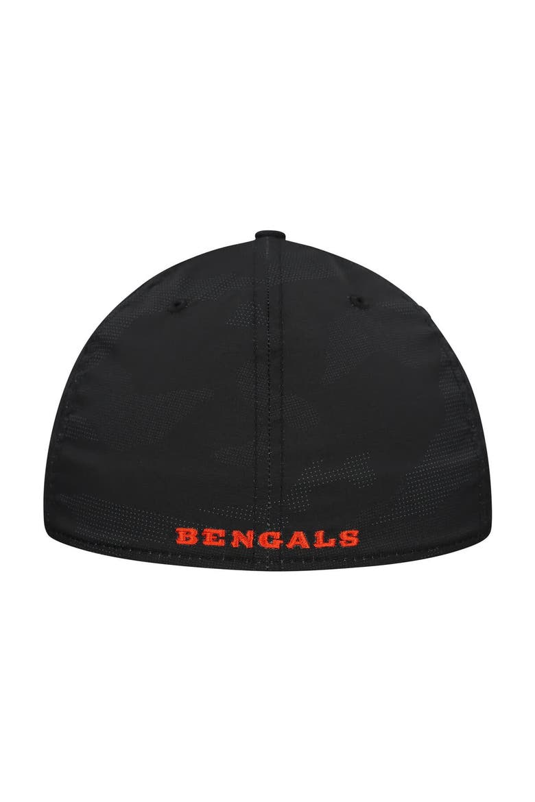 Men's New Era  Black Cincinnati Bengals Tonal Camo 39THIRTY Stretch Fit Hat, Alternate, color, Black