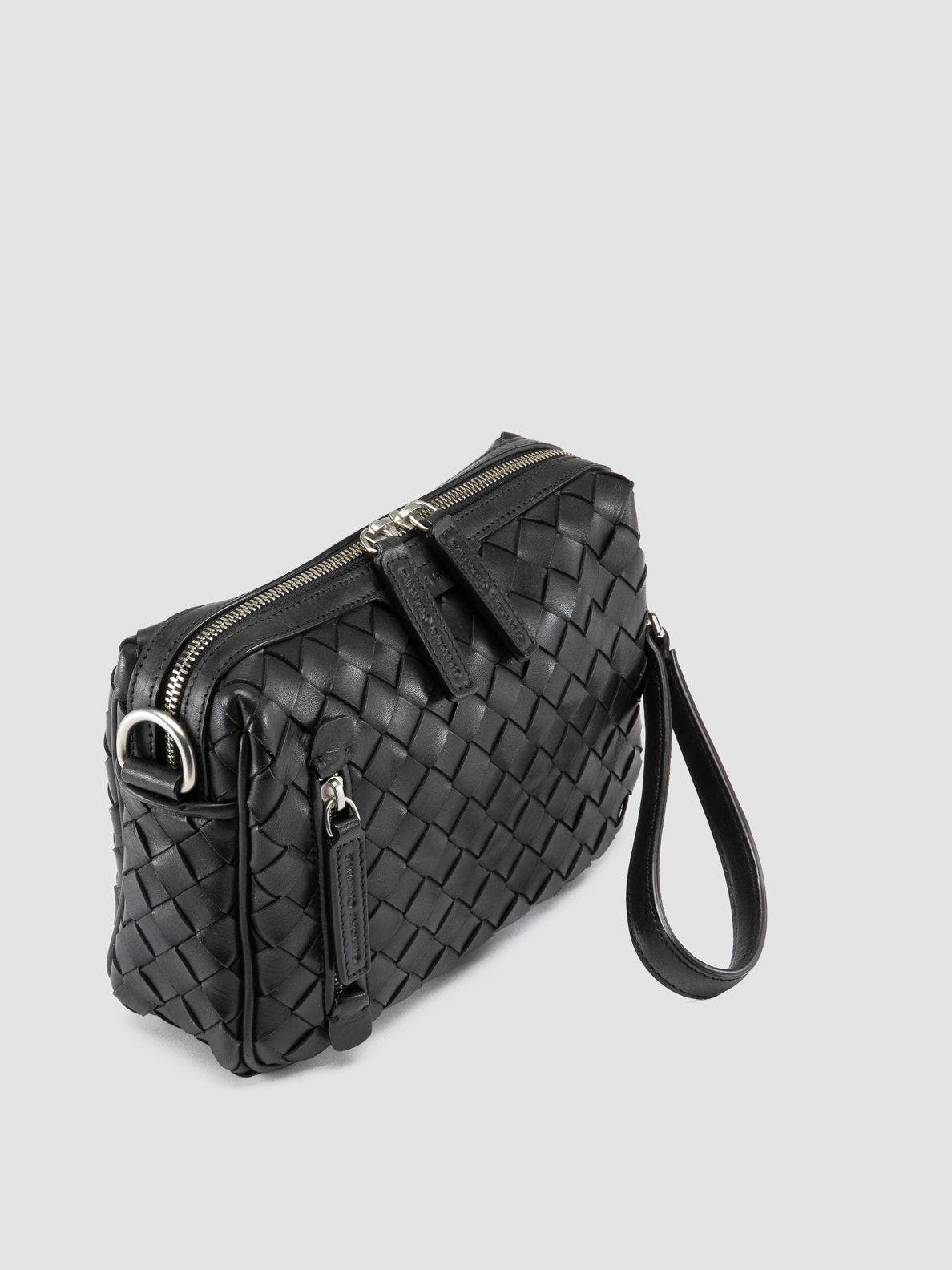 Officine Creative Armor 023 Beauty Clutch, Alternate, color, Black