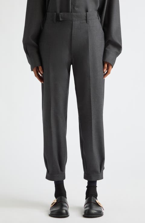 Cotton Blend Scuba Knit Wide Leg Pants