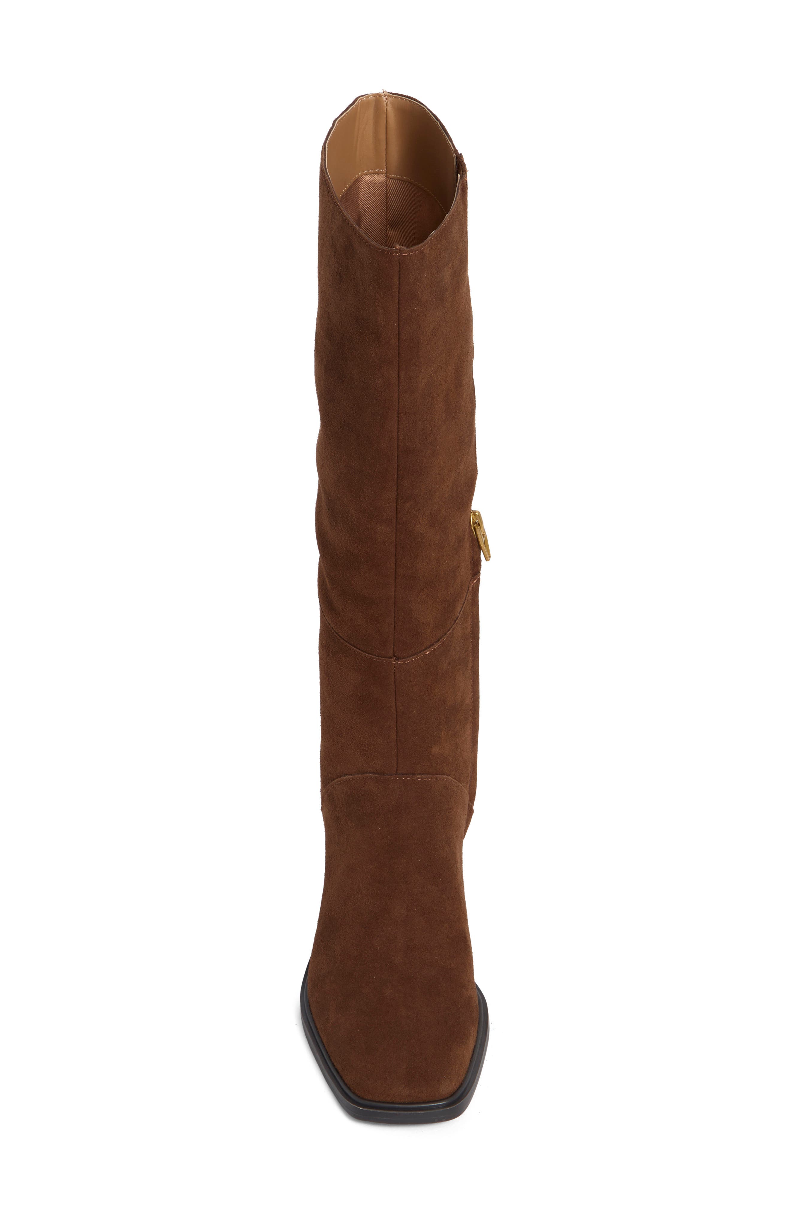 Farrah Tall Boot, Alternate, color, COCOA SUEDE