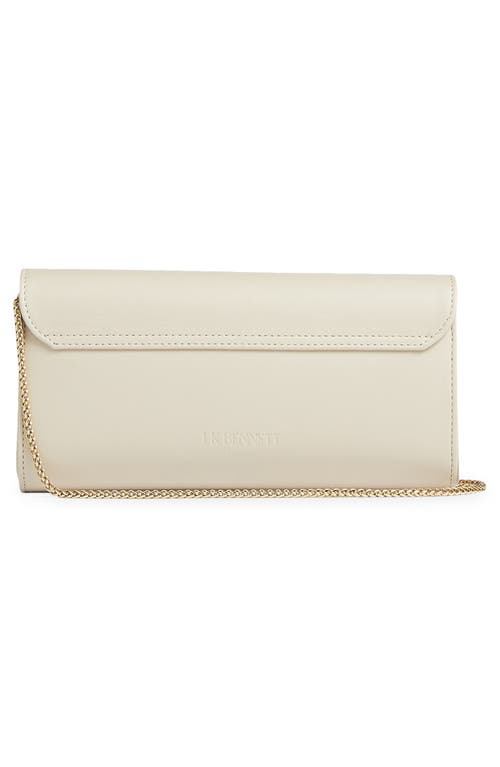 Lk Bennett Erin Small Leather Clutch Bag In Cream