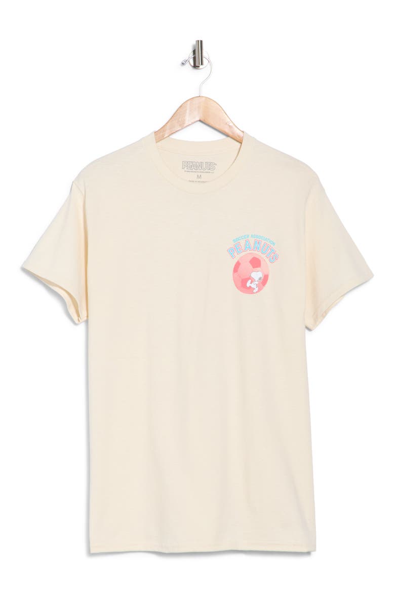 Peanuts® Soccer Graphic T-Shirt, Main, color, CREAM