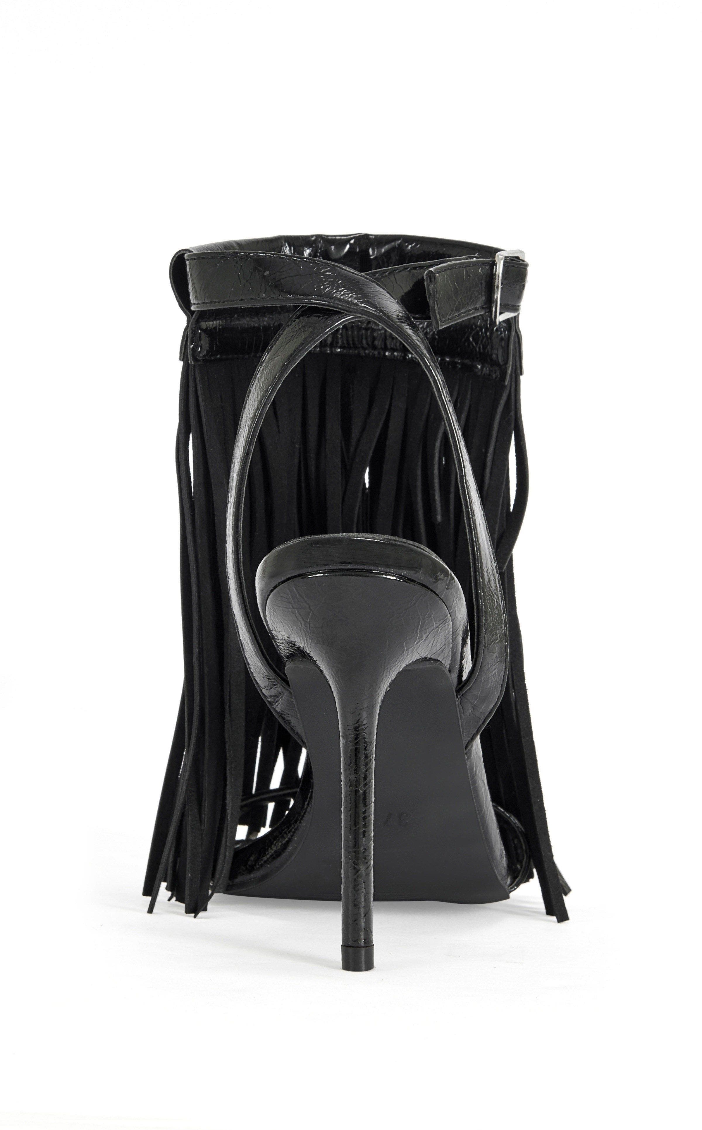 AZALEA WANG Antique Stiletto Sandal, Alternate, color, Black