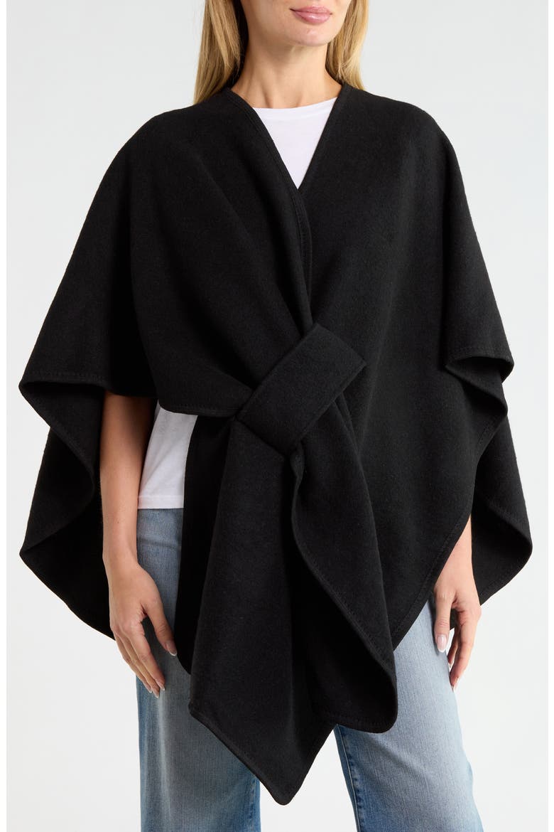 Knotted Wrap Cardigan, Main, color, BLACK
