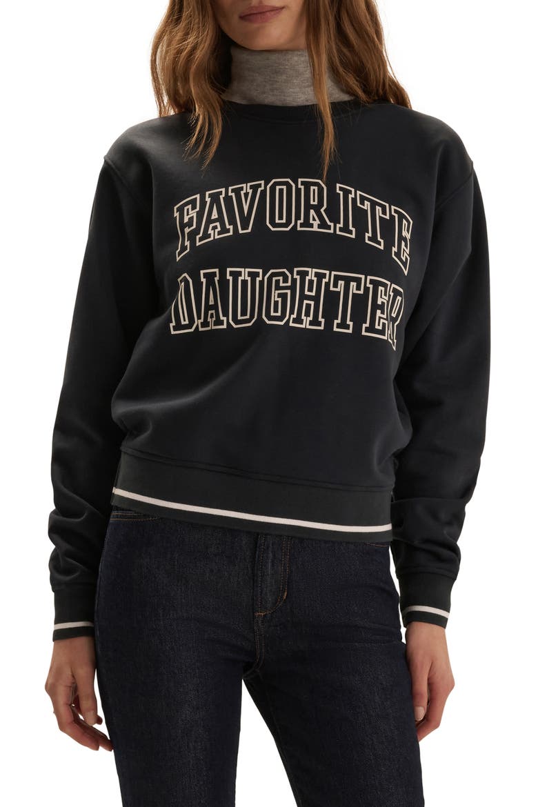 The Collegiate Graphic Sweatshirt, Main, color, NAVY/WHITE