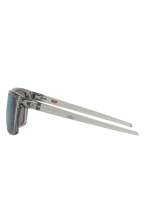 Oakley 57mm Polarized Rectangular Sunglasses In Grey Metal