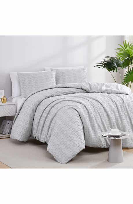 SOUTHSHORE FINE LINENS Bali Clipped Jacquard Duvet Cover