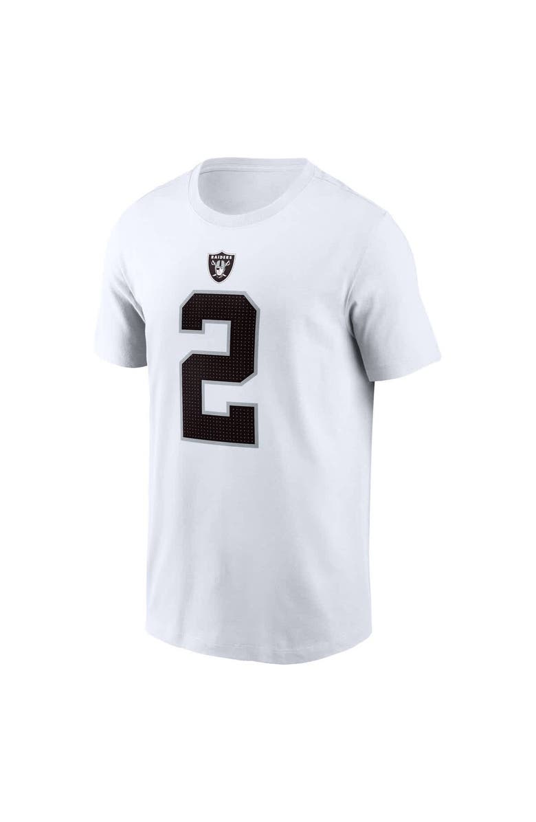 Nike Men's Nike Ashton Jeanty White Las Vegas Raiders 2025 NFL Draft First Round Pick Player Name & Number T-Shirt, Alternate, color, White