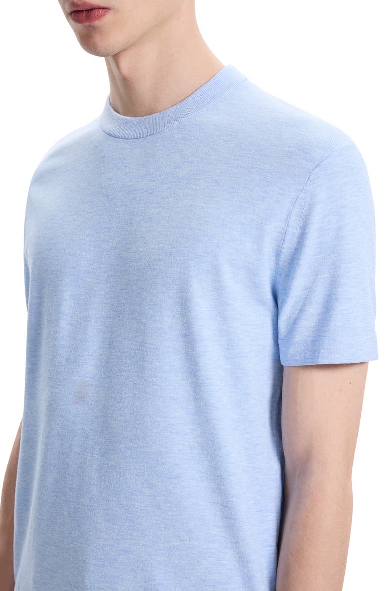 Theory Sarior Short Sleeve Sweater, Alternate, color, Skylight Melange