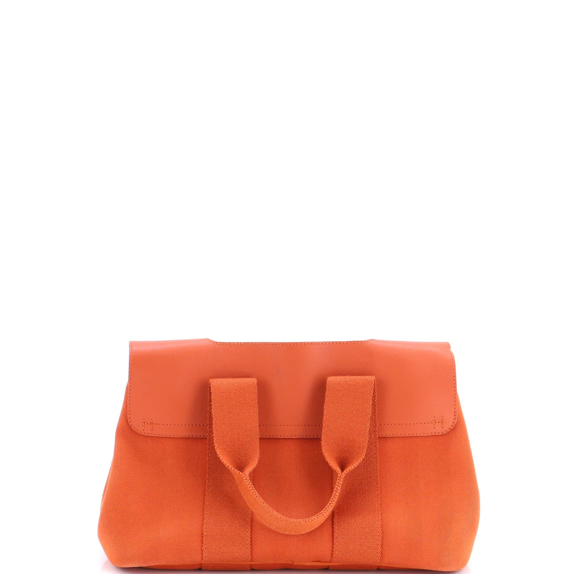 Valparaiso Bag Toile and Leather PM, Main, color, Potiron