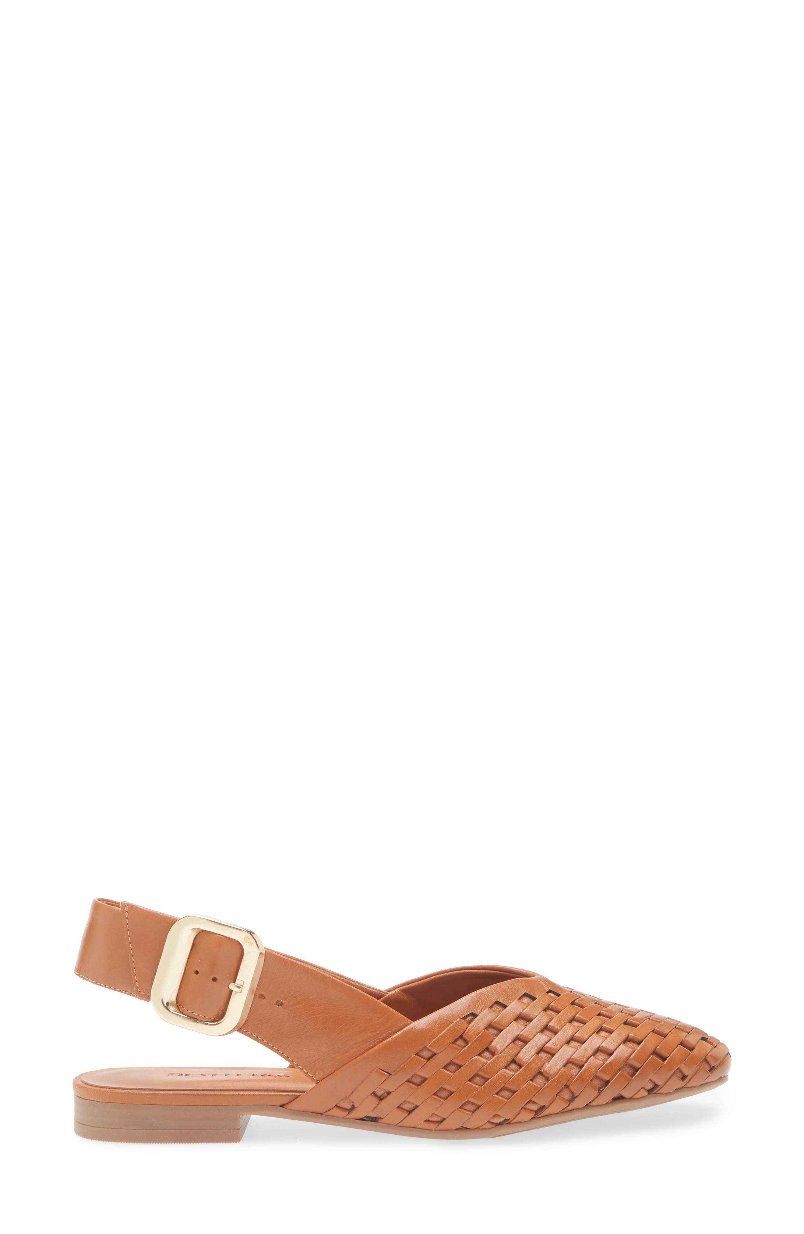 Bottoulon Slingback Flat, Alternate, color, CARAMELO