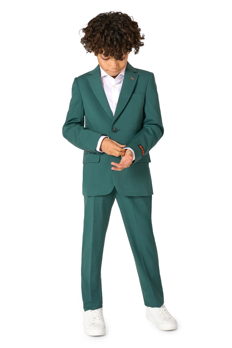 Kids' Daily Posy Green Stretch Suit, Main, color, GREEN