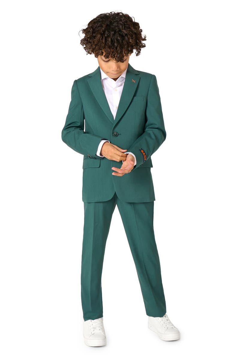 OppoSuits Kids' Daily Posy Green Stretch Suit, Main, color, Green