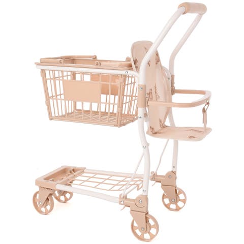 Teddy Shopping Trolley,  Push Cart, Roleplay Toy, Kids 3+