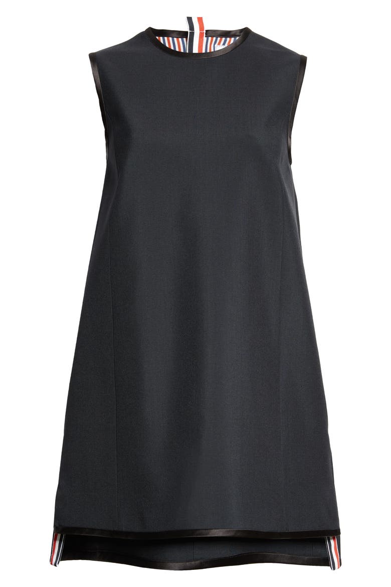 School Uniform Wool Blend Shift Minidress, Alternate, color, BLACK